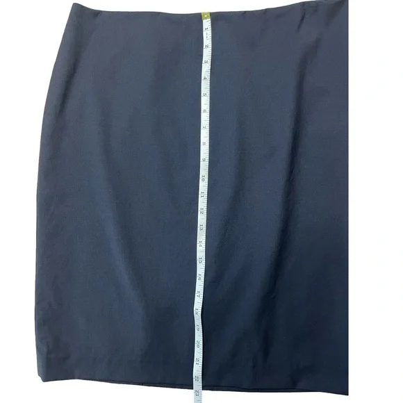 Talbots Navy Wool Blend Classic Pencil Skirt - Size 14 - Picture 7 of 11
